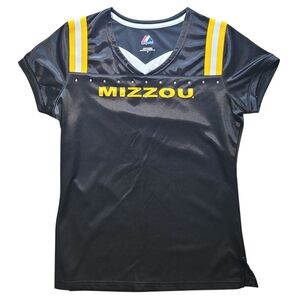 Majestic Mizzou Tigers Rhinestone Jersey Top Womens S NCAA Missouri